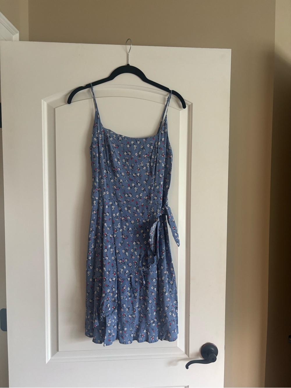 Altar'd State Blue Floral Tie-Side Mini Dress